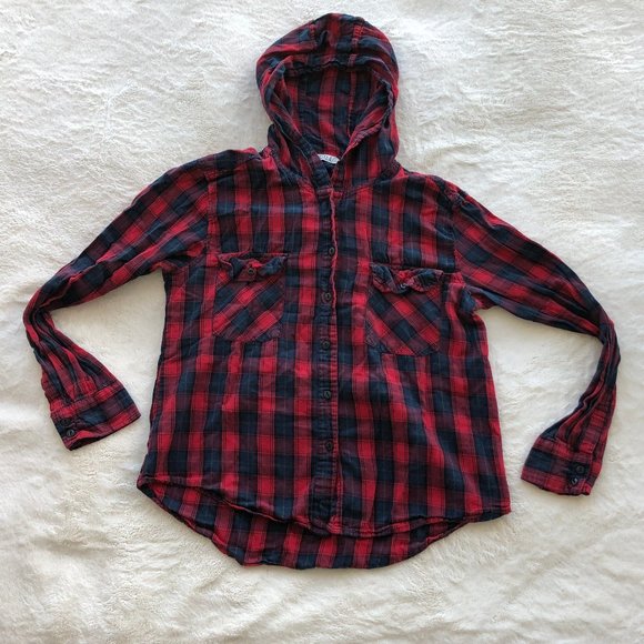 π3 for $15π Comfy Hooded Flannel - Picture 1 of 12